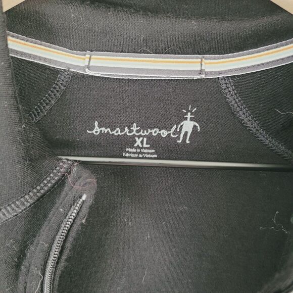 Smartwool Women's Classic Thermal Merino Base Layer 1/4 Zip in Black Size XL - Picture 4 of 10